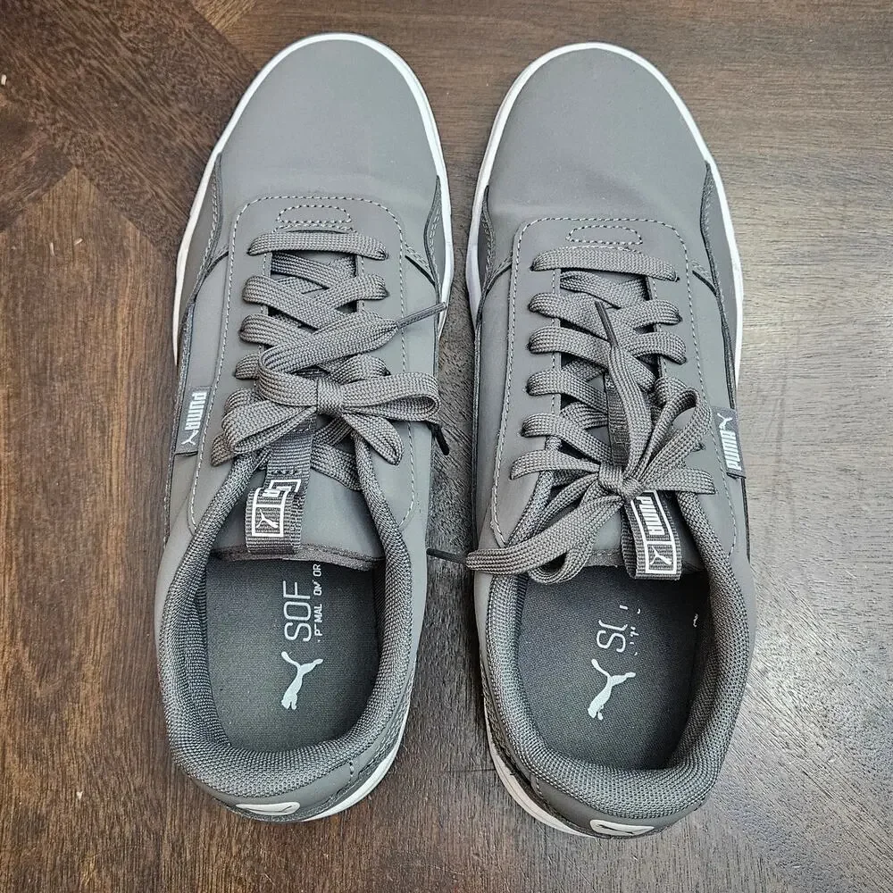 Puma Sneakers Mens Size 9.5 Gray‎ Skate Style SoftFoam Comfort Lace Up Street